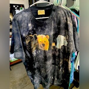 Mens black tie dye t shirt Bears sz: L The Mountain